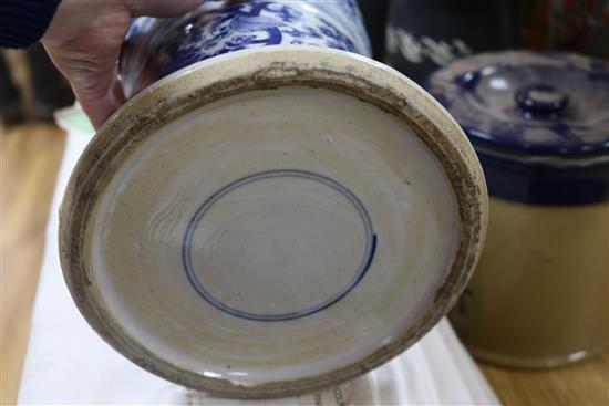 A Chinese blue and white vase 47cm